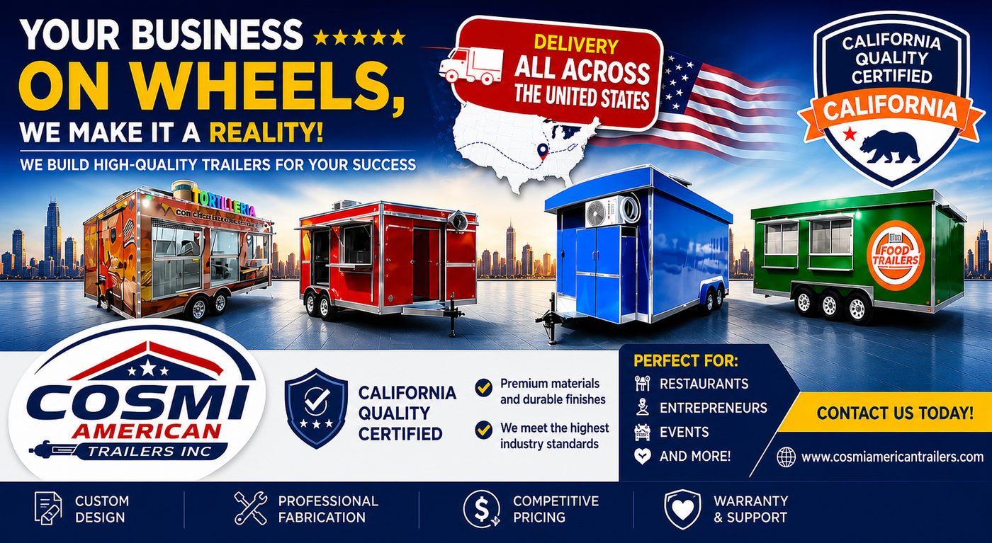 COSMI American Trailers Inc — Your Business On Wheels, Delivery All Across the United States, California Quality Certified